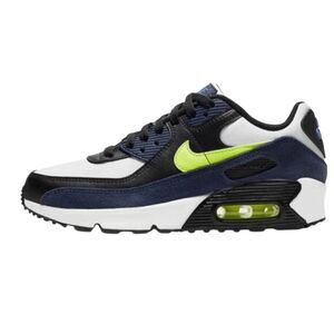 NIKE Air Max 90 'Midnight Navy Bolt' Running Shoes Size 6.5Y/W8